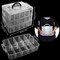 3 layer Stackable Storage Container 30 Adjustable Compartments - Stackable Storage Box for Hot Wheels, Toys, Jewelry, Beads, Arts, Crafts, Washi Tape, - Sewing Box, Sewing Accessories Organizer